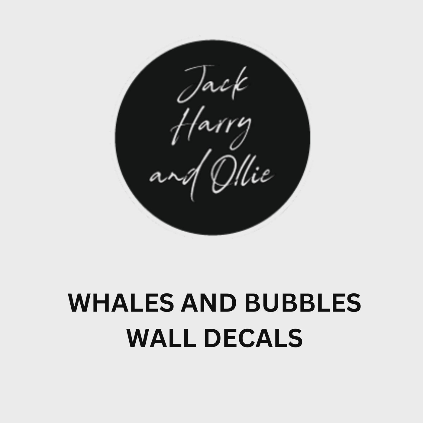 Whales and Bubbles Wall Decals