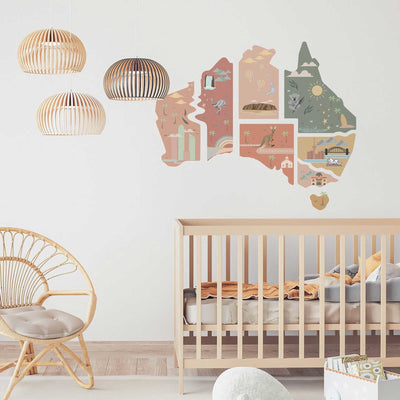 Australian Puzzle Map Wall Sticker - Jack Harry and Ollie