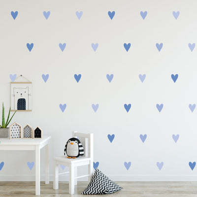 Blue Heart Wall Stickers - Jack Harry and Ollie