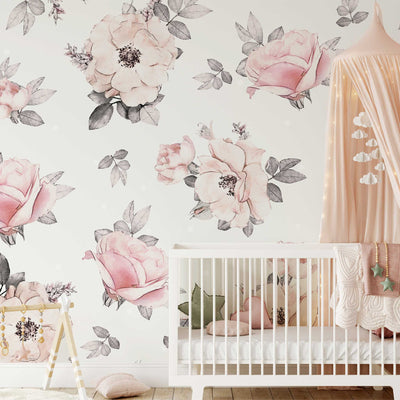 Dusty Pink Floral Decals - Jack Harry and Ollie