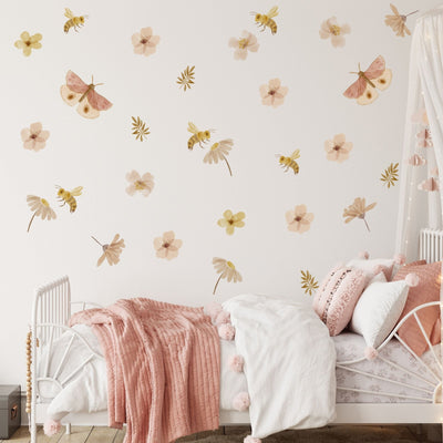 Flowers and Bees Wall Decal - Jack Harry and Ollie