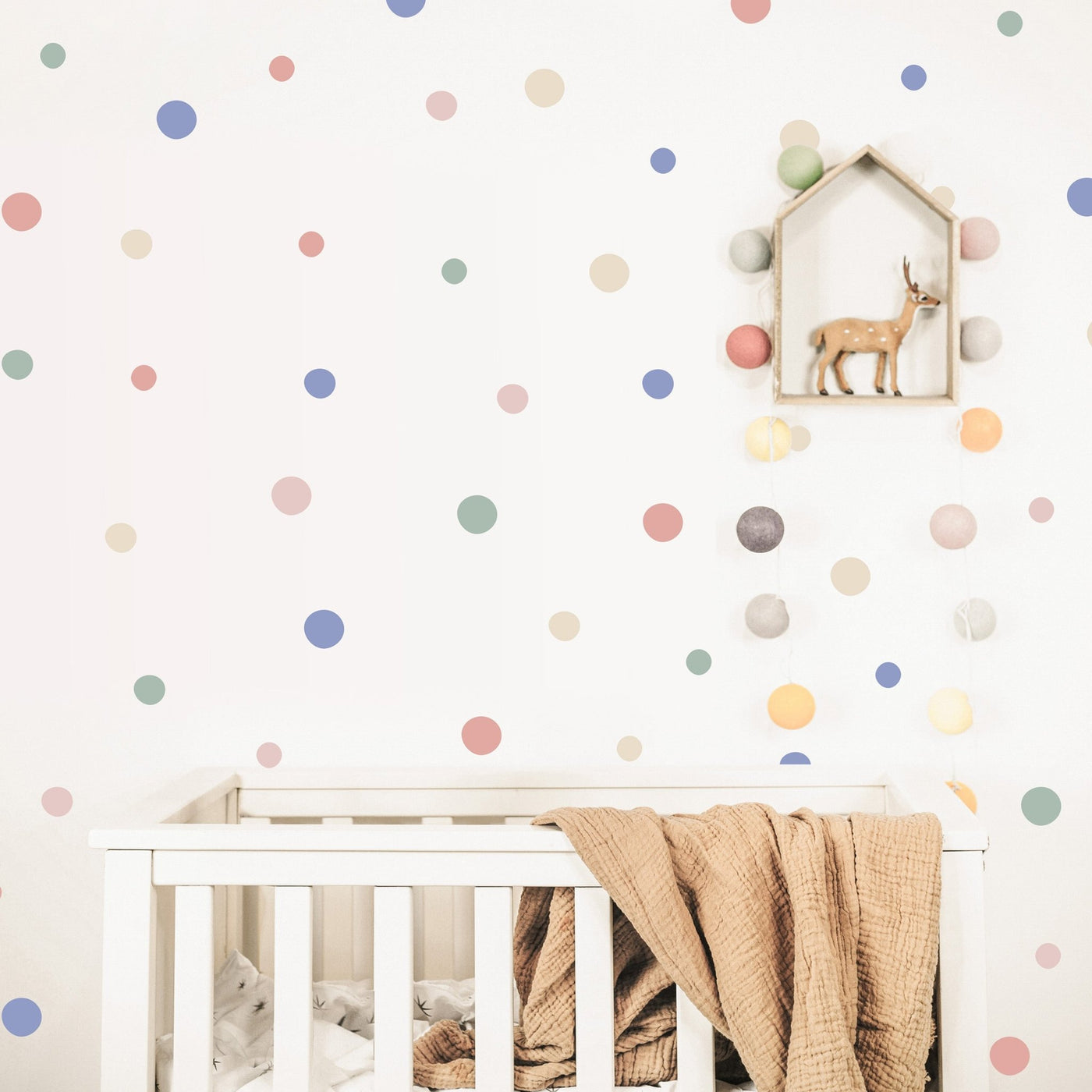 Irregular Shape Pastel Polka Dots Wall Stickers Colour Combo 2 - Jack Harry and Ollie