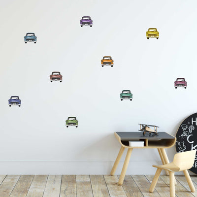 Little Retro Car Wall Stickers - Jack Harry and Ollie