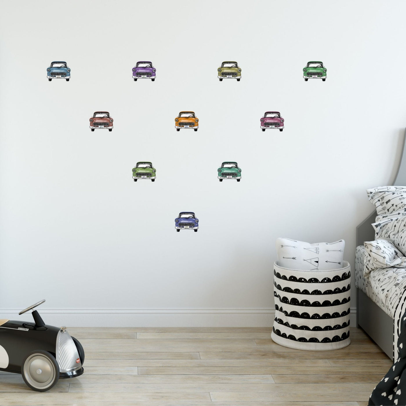 Little Retro Car Wall Stickers - Jack Harry and Ollie