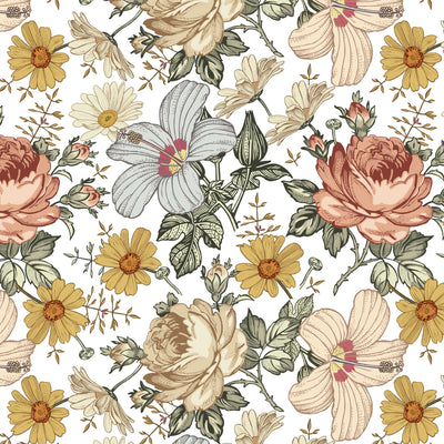 Madelyn Boho Floral Vibrant Wallpaper - Jack Harry and Ollie