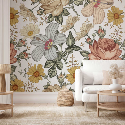 Madelyn Boho Floral Vibrant Wallpaper - Jack Harry and Ollie