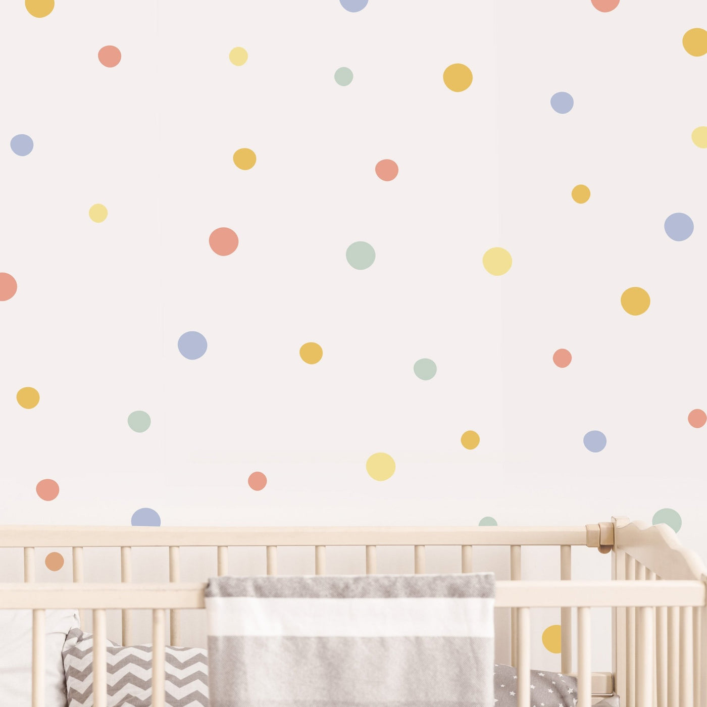 Multicolour Polka Dot Wall Stickers Colour Combo 5 - Jack Harry and Ollie