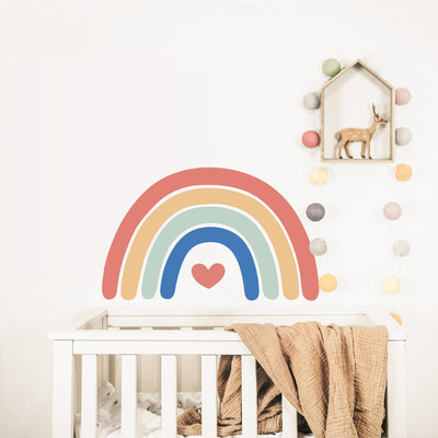 Red Rainbow and Heart Wall Sticker - Jack Harry and Ollie