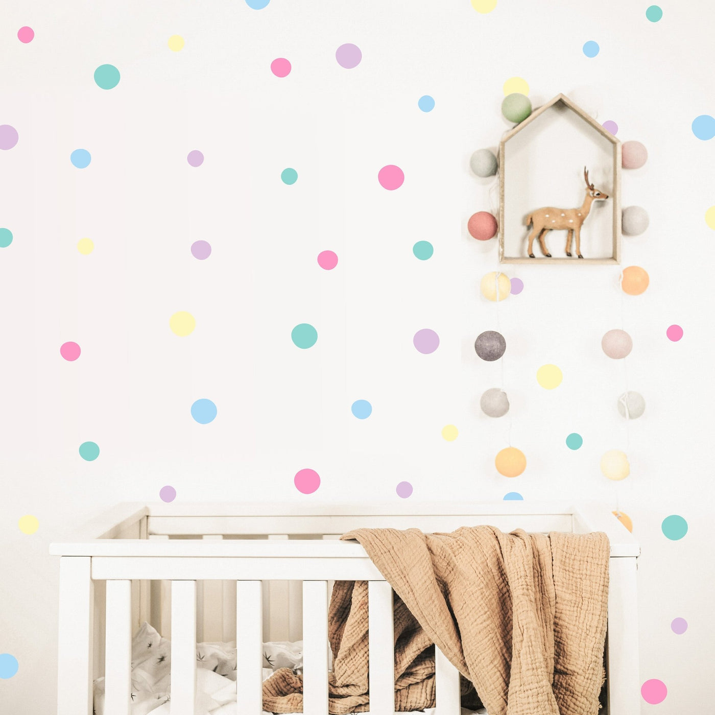 Watercolour Polka Dot Wall Stickers Colour Combo 3 - Jack Harry and Ollie