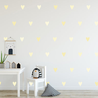 Yellow Heart Wall Stickers - Jack Harry and Ollie