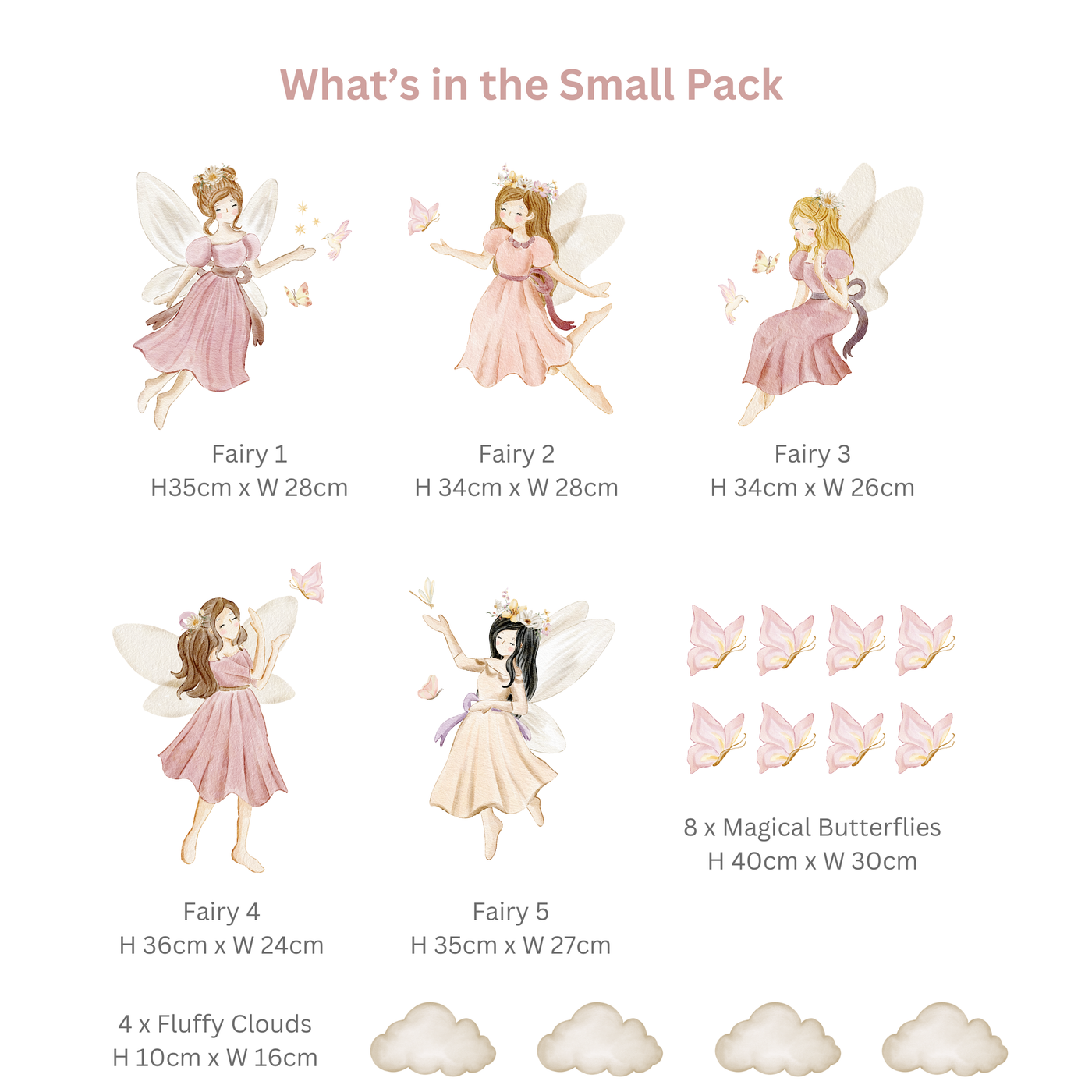 Watercolour Fairies Small Pack