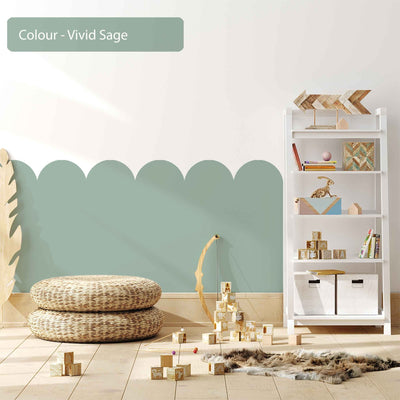 Scallop Wall Decals Vivid Colours 10 Colourways - Jack Harry and Ollie