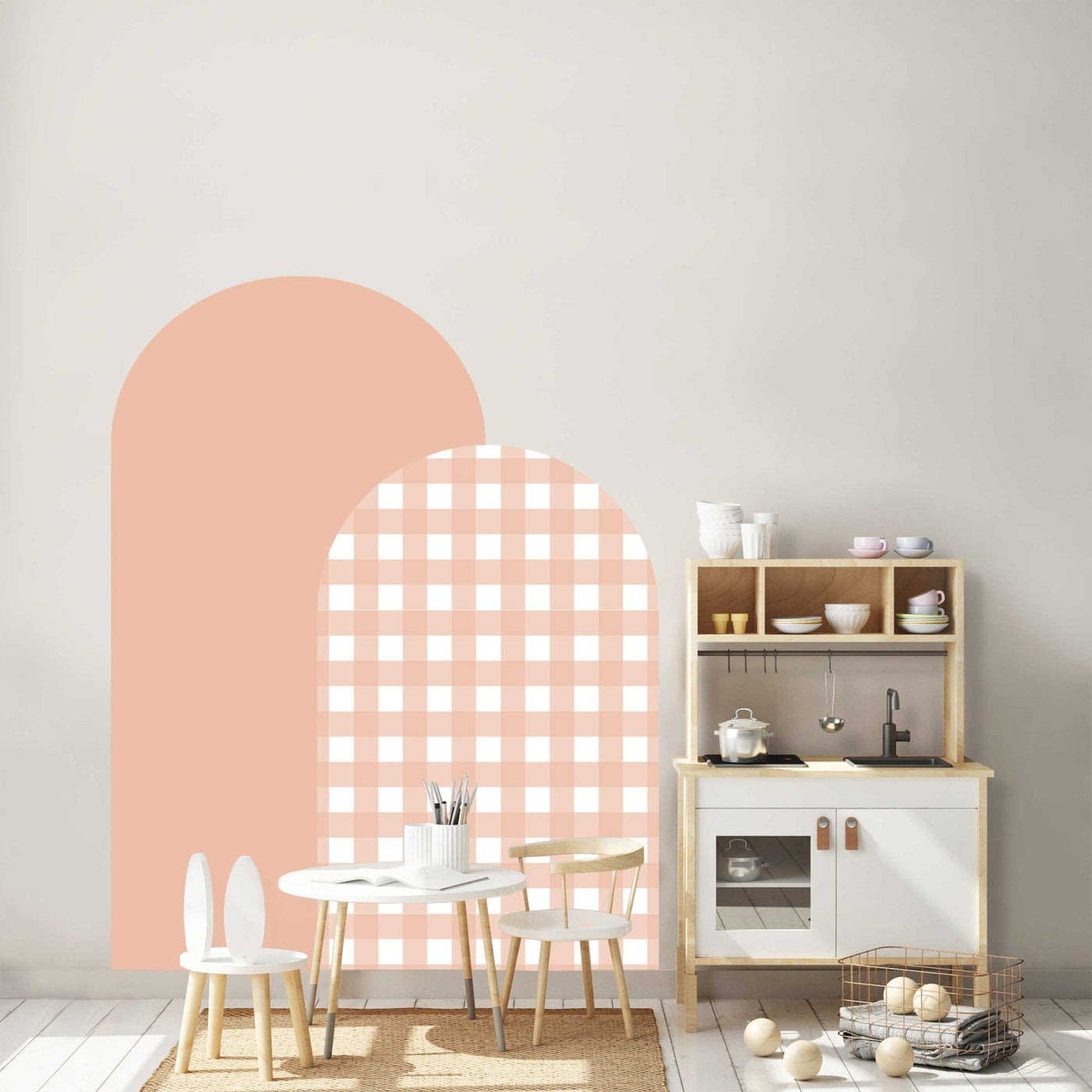 Gingham Arch Wall Decals 2 Arches - Jack Harry and Ollie