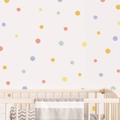 Multicolour Polka Dot Wall Stickers Colour Combo 5 - Jack Harry and Ollie