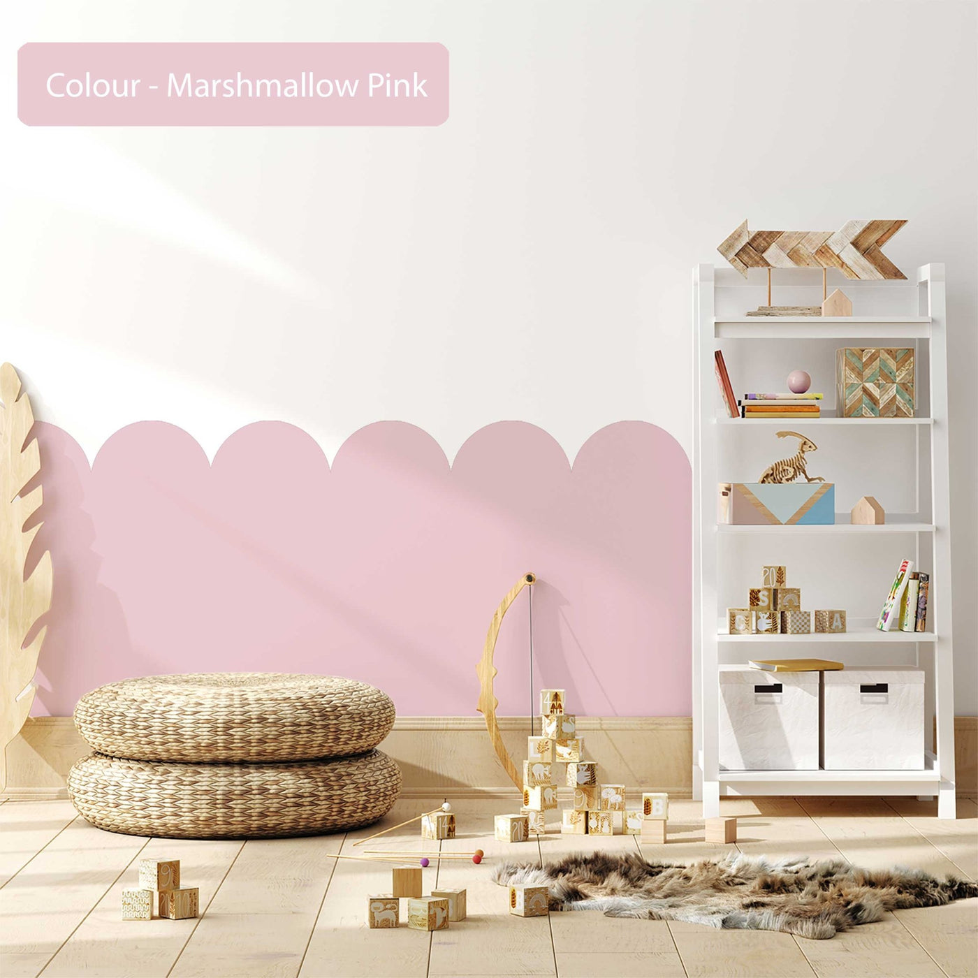 Scallop Wall Decals Pink 10 Colourways - Jack Harry and Ollie