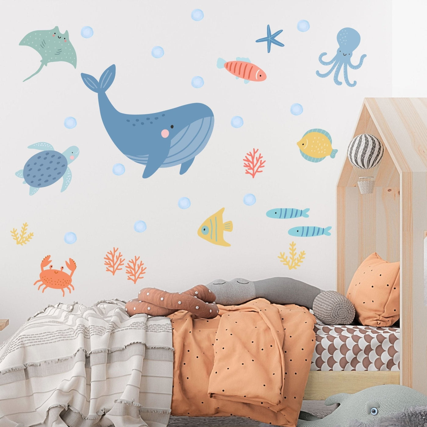 Scallops and Under The Sea Wall Decals Combo Pack - Jack Harry and Ollie